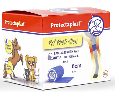 Pet Protection Selbstklebende Bandagen mit Kompresse